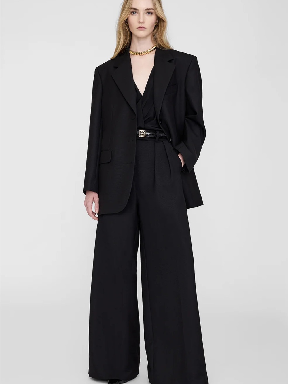 Anine Bing Black Sara Blazer